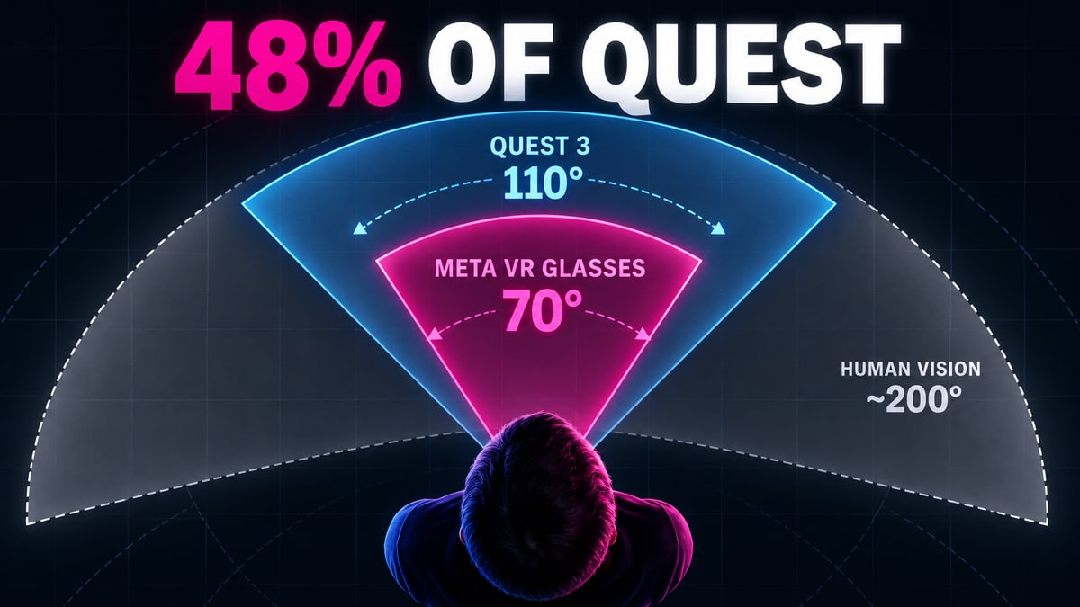 Meta VR Glasses Have a 70° Field of View. Who Wins and Who Loses.